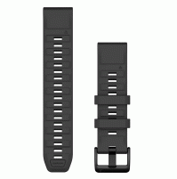 QuickFit 22 Watch Bands, Graphite Silicone - 22 mm - 010-13392-07 - Garmin